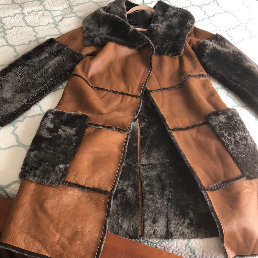 A beautiful leather Thomas Wylde winter coat